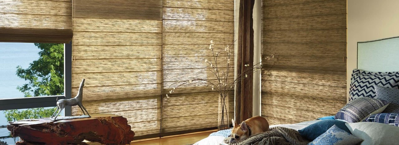Window treatments near Novato, California (CA), that offer textured styles for added depth.
